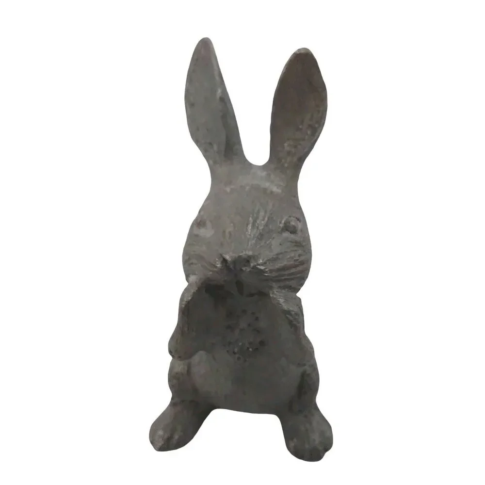 Pewter Figurine 1980's Rabbit Miniature Animal Sculpture Signed Easter 1.75
